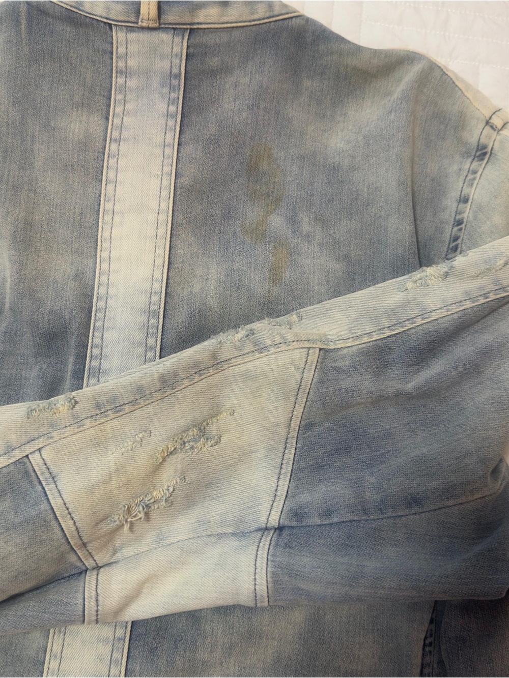 Diesel Two-Tone Distressed Denim Jacket - Picture 8 of 15